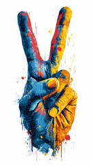peace sign of the hand