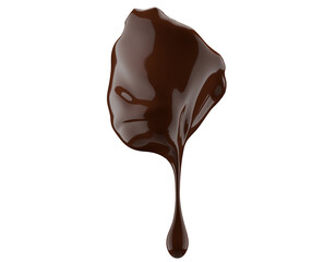 chocolate splash isolated on a white background. 3d render