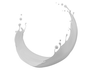 milk splash isolated on a white background. 3d render