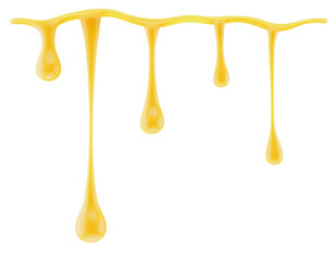 orange juice dripping isolated on a white background. 3d render