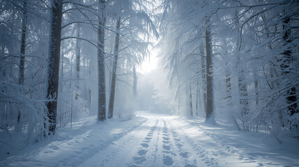 Obraz premium road in the snow