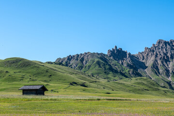 Schutzh&uuml;tte auf der Seiser Alm.