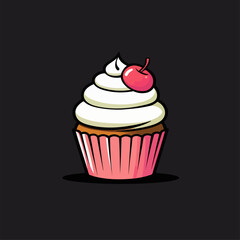 cupcake vector illustration