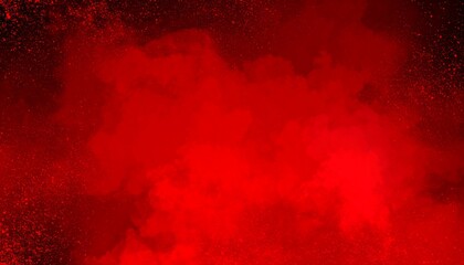 A fiery explosion of red particles against a black background, creating an intense and dramatic abstract effect