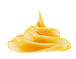 orange swirl isolated on a white background. 3d render