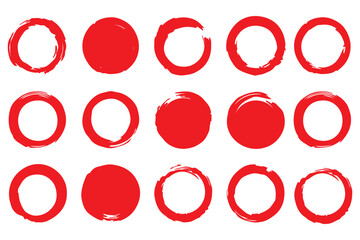 Ink Brush Stroke Elements – Grunge Circles, Squares, and Frames