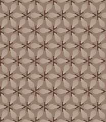 Fototapeta premium Seamless floral pattern with a metallic geometric texture for a gray wall or backdrop