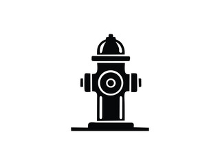 silhouette vector illustration of hydrant isolated on white background 