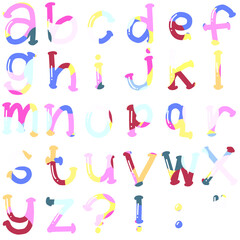 Colorful Artistic Alphabet Letter Set – Creative Decorative Font Design