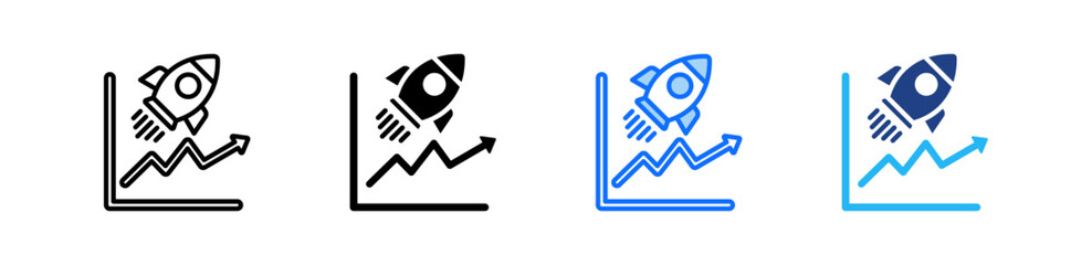 Product Launch Icon Set Multiple Style Collection