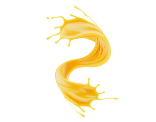 Fototapeta premium abstract orange splash isolated on a white background. 3d render