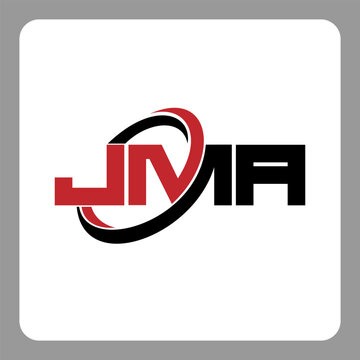 jma logo. jma letter. jma letter logo design. Initials jma logo linked with circle and uppercase monogram logo. Modern Red and Black Initials Logo for Corporate, jma typography for technology,