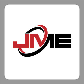 jme logo. jme letter. jme letter logo design. Initials jme logo linked with circle and uppercase monogram logo. Modern Red and Black Initials Logo for Corporate, jme typography for technology,