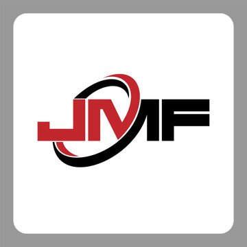 jmf logo. jmf letter. jmf letter logo design. Initials jmf logo linked with circle and uppercase monogram logo. Modern Red and Black Initials Logo for Corporate, jmf typography for technology,