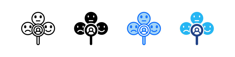 Sentiment Analysis Icon Set Multiple Style Collection