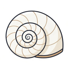 snail shell simple line isolated