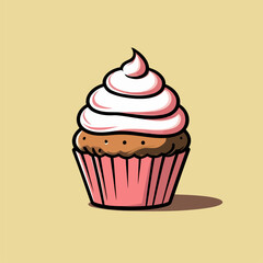 cupcake vector illustration