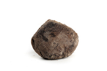 Big Brown Volcanic Pumice Stone Rock Specimen Isolated on White Background