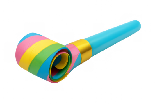 Colorful party blower celebrating fun birthday event