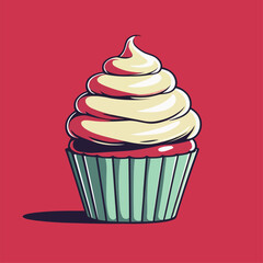 cupcake vector illustration