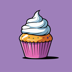 cupcake vector illustration