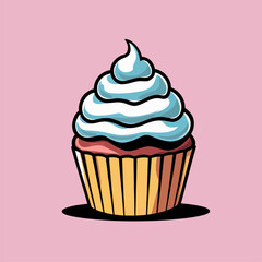 cupcake vector illustration