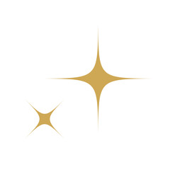 Golden sparkle shining star decorative illustration