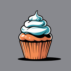 cupcake vector illustration