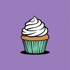 cupcake vector illustration