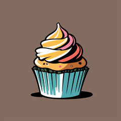 cupcake vector illustration