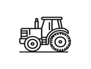 Professional Farm Equipment Icon in Clean Thin Line Vector Artwork