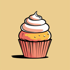 cupcake vector illustration