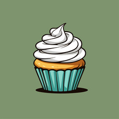 cupcake vector illustration