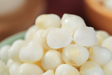 Fresh Corn Kernels and Wheat Germ Close-Up Healthy Breakfast Ingredient