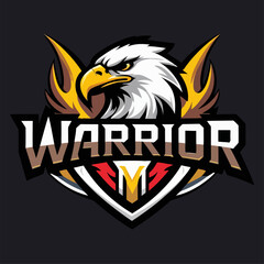 Obraz premium electronic game eagle logo vector illustration