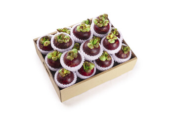Fresh Thai Mangosteen Fruits in Gift Box - Exotic Tropical Fruit Import