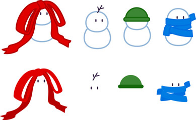 눈사람 일러스트