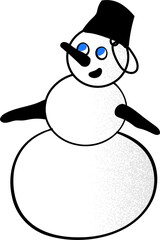 눈사람 일러스트