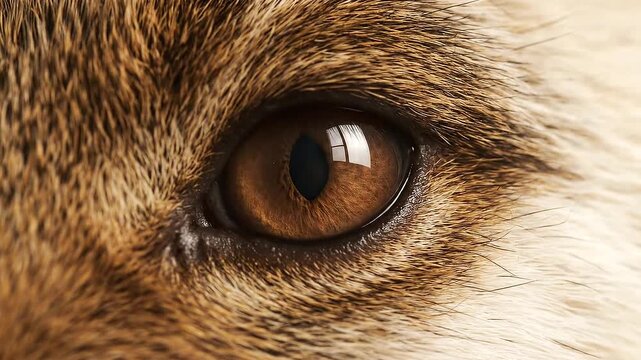 Close Up of a Foxs Eye in the Forest.
