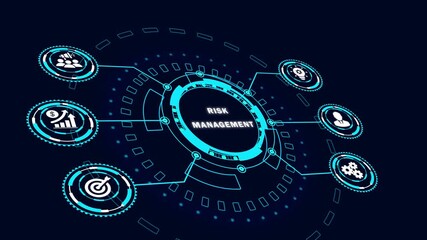 Risk Management and Assessment for Business Investment, Technology Internet and Network Concept for Strategy, Security and Growth.