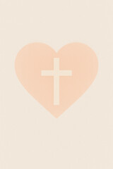Obraz premium heart with cross