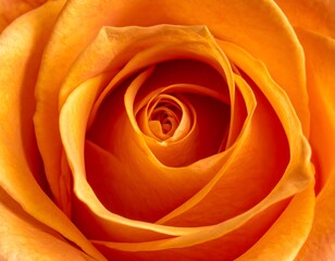 Close-up of an orange rose's center