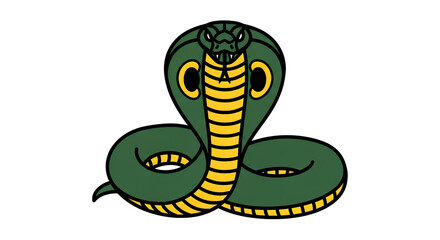 vector illustration of a cartoon snake