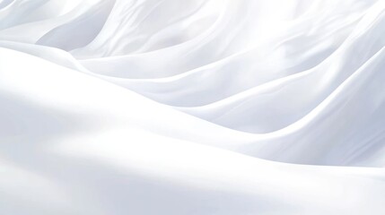 Obraz premium Elegant White Fabric Waves Background for Fashion and Textile Design