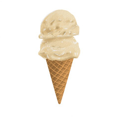 Vanilla ice cream cone