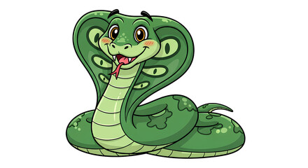green snake cartoon