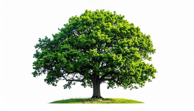 Lush green tree on a grassy knoll