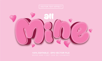 Pink Mine text effect 3d style
