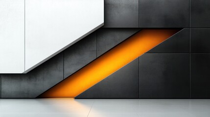 Modern architectural background with geometric shapes and vibrant colors