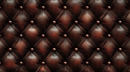 Sophisticated brown leather upholstery background with diamond pattern